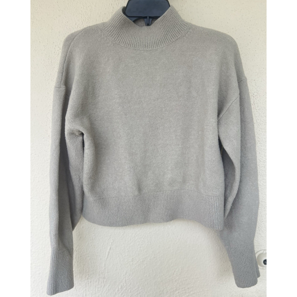 Los Angeles Atelier & Other Stories Wool Blend Mock Neck Ribbed Boxy Sweater S